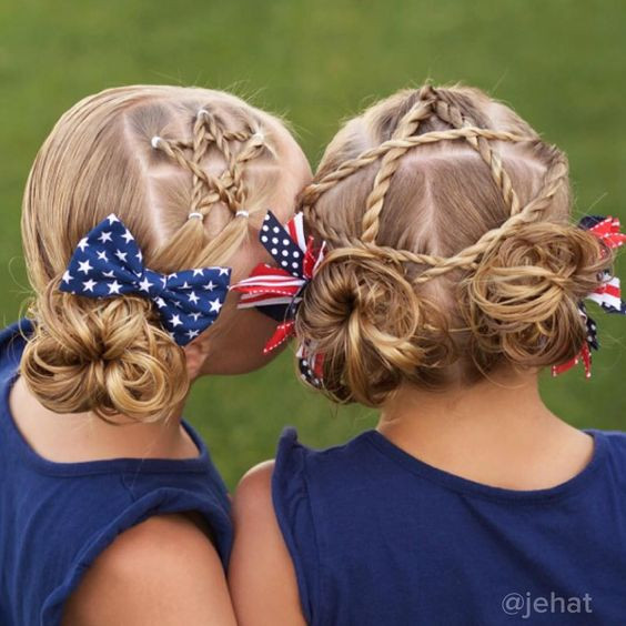 Star Hairstyle For Little Girl
 15 Independence Day Hair Styles and Hair Colors for Kids