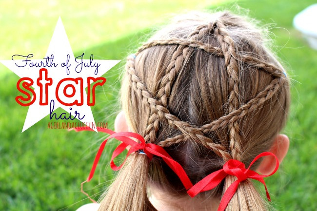 Star Hairstyle For Little Girl
 fourth of july STAR hair A girl and a glue gun