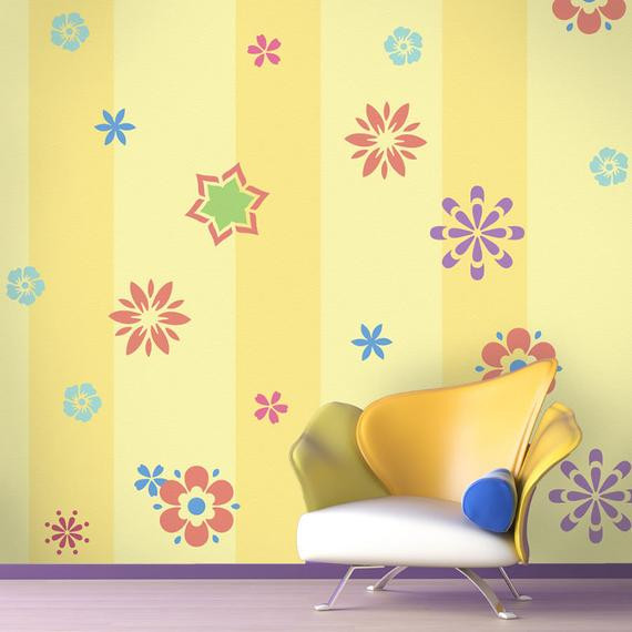 Stencils For Kids Room
 Flower Wall Stencils for Painting Girls or Baby by