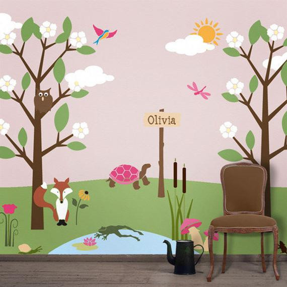 Stencils For Kids Room
 Forest Wall Mural Stencil Kit for Kids Room Baby Nursery
