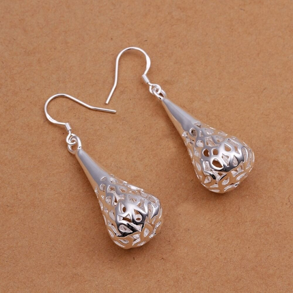 Sterling Silver Dangle Earrings
 925 Sterling Silver Drop Dangle Hook Earrings L22
