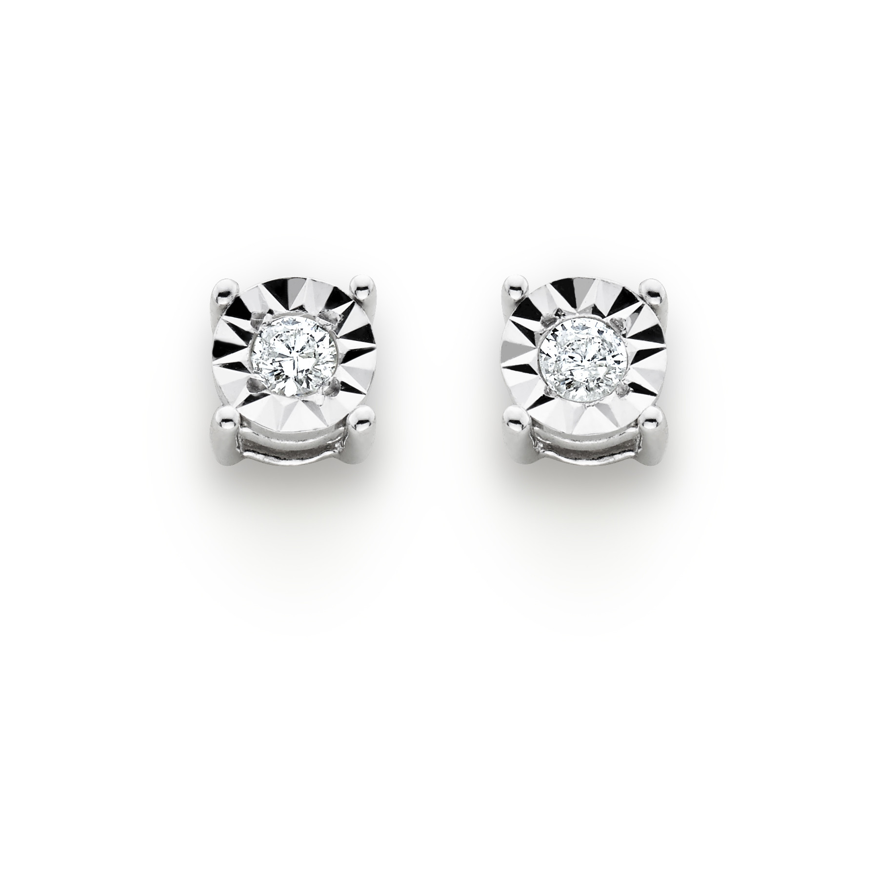 Sterling Silver Diamond Earrings
 Sterling Silver 1 10 Cttw Diamond Stud Earrings Jewelry