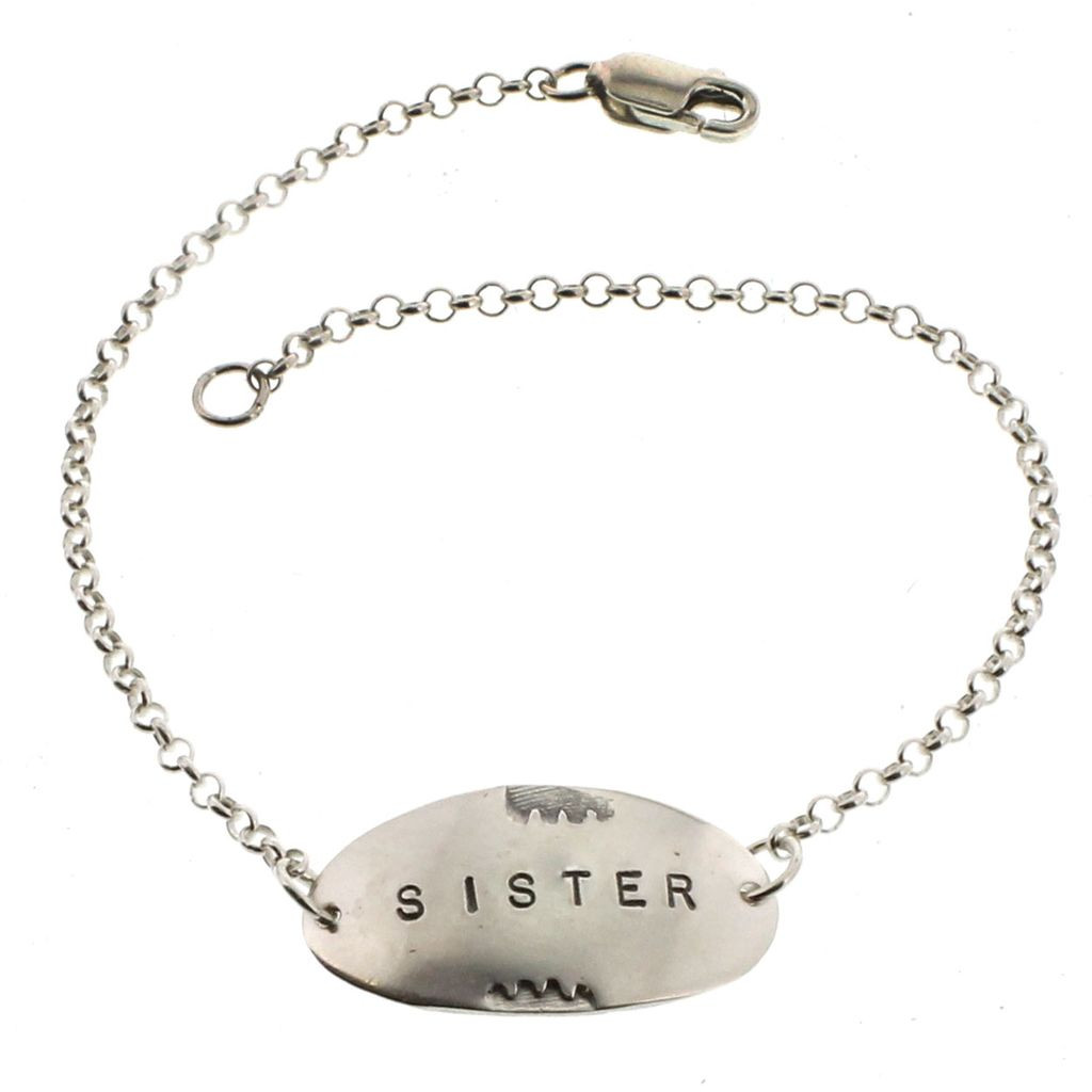 Sterling Silver Sister Bracelet
 Sister Sterling Silver Affirmation Bracelet AREOhome