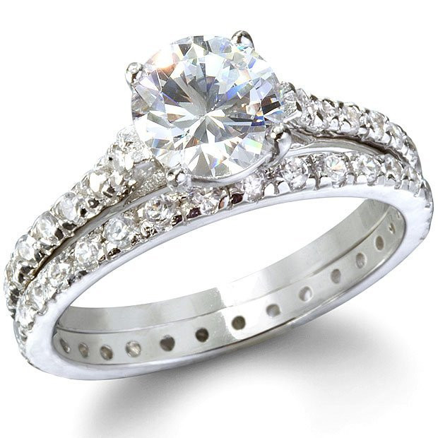 Sterling Silver Wedding Ring Sets
 Cheap CZ Sterling Silver Wedding Ring Sets Wedding and