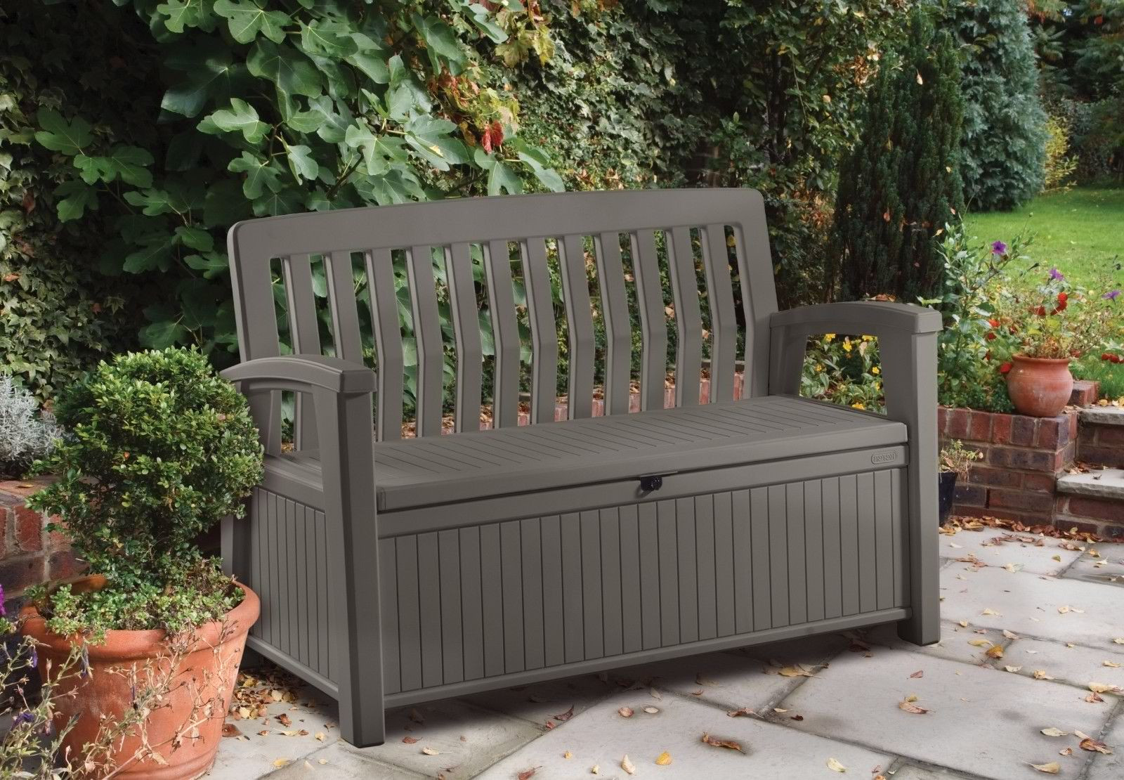Storage Bench Outdoors
 Patio Storage Bench Keter Outdoor Seat Garden Chair Box