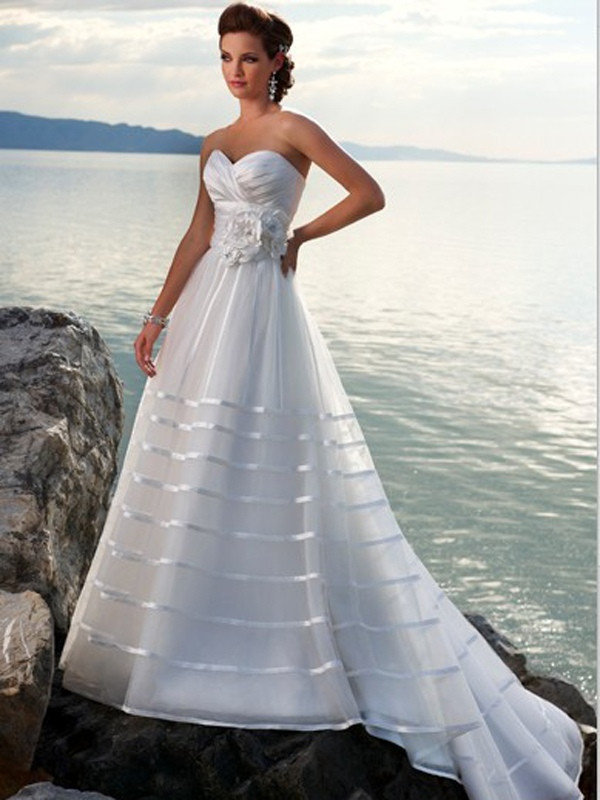 Strapless Beach Wedding Dresses
 Strapless Bridal gown
