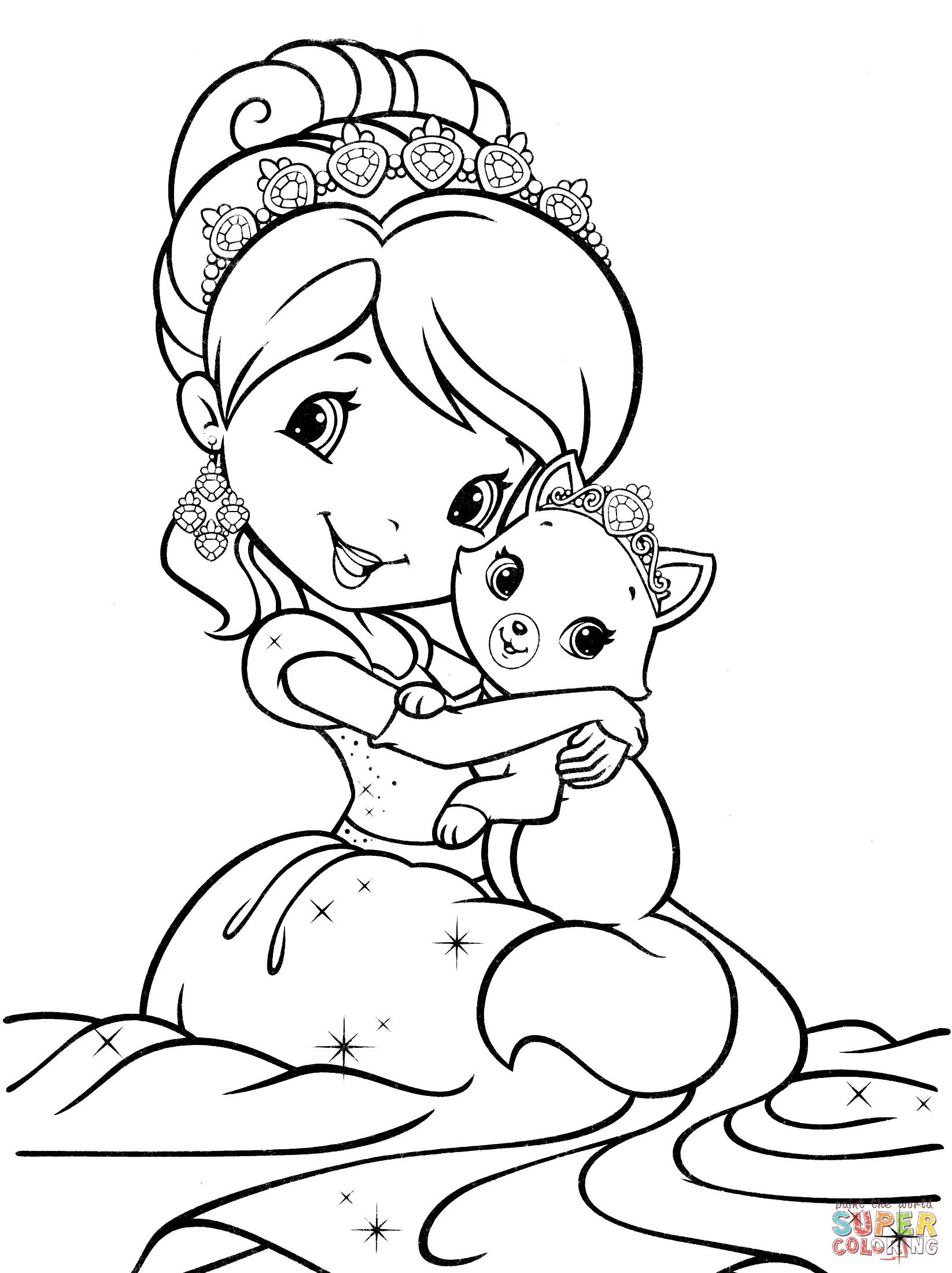 Strawberry Shortcake Printable Coloring Pages
 Strawberry Shortcake Mermaid coloring page