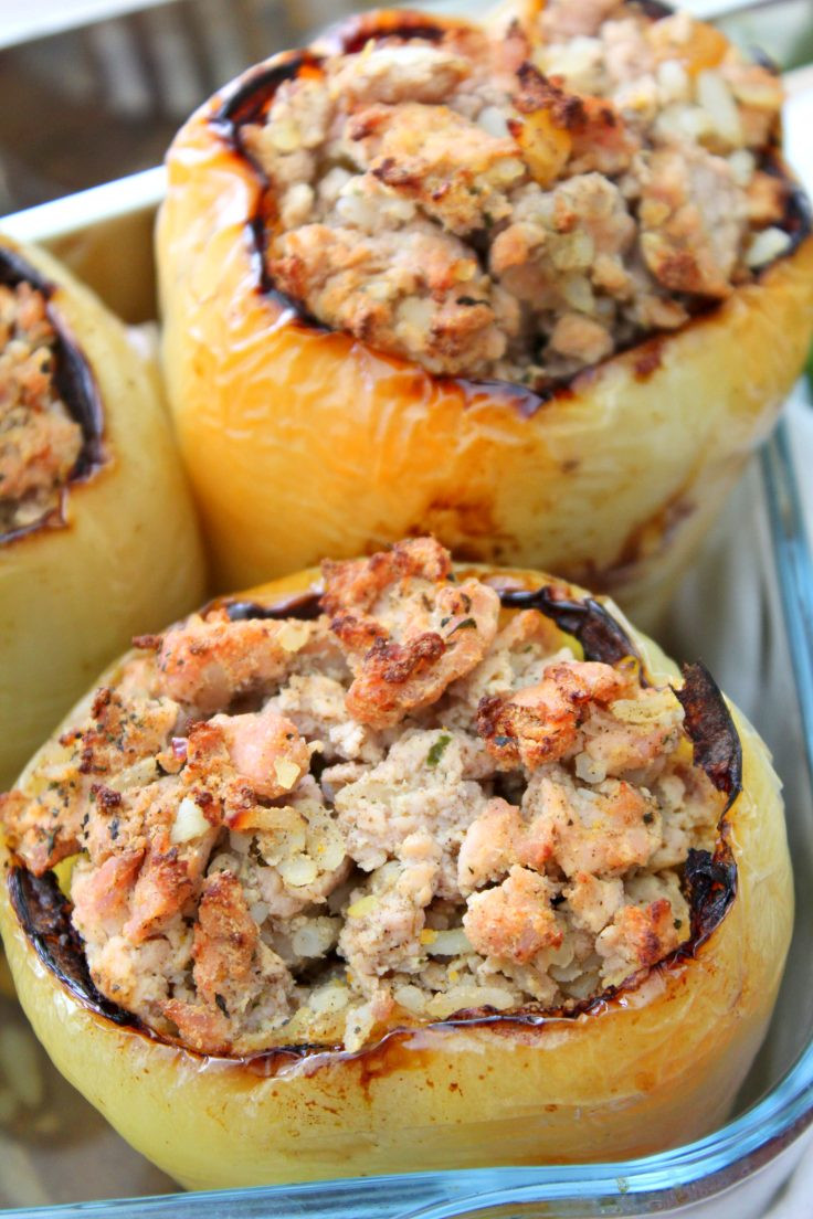 Stuffed Bell Peppers With Ground Turkey
 Turkey Stuffed Bell Peppers Sweet & Savory Moroccan Style Dish