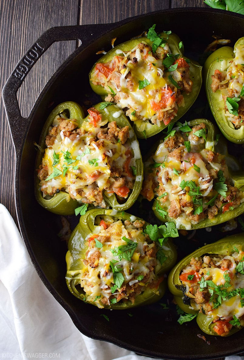 Stuffed Bell Peppers With Ground Turkey
 e Skillet Turkey Stuffed Bell Peppers Recipe