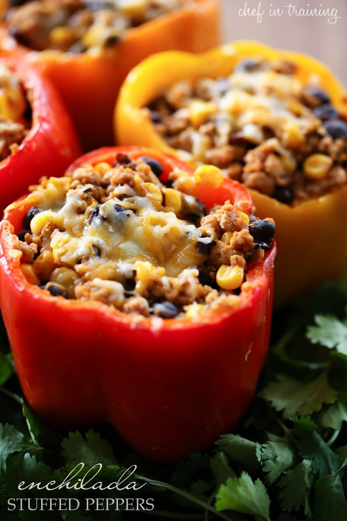Stuffed Bell Peppers With Ground Turkey
 Skinny Enchilada Stuffed Bell Peppers Recipe
