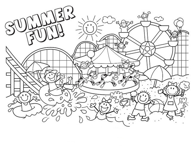 Summer Coloring Pages For Older Kids
 Summer Coloring Sheets For Older Kids