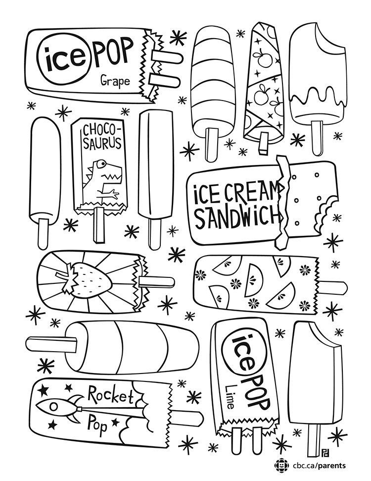Summer Coloring Pages For Older Kids
 Ice Pop Colouring Printable Take a Break and Colour