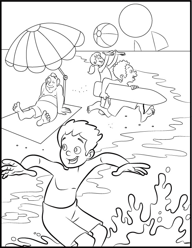 Summer Coloring Pages For Older Kids
 Activities Summer The Beach coloring picture for kids