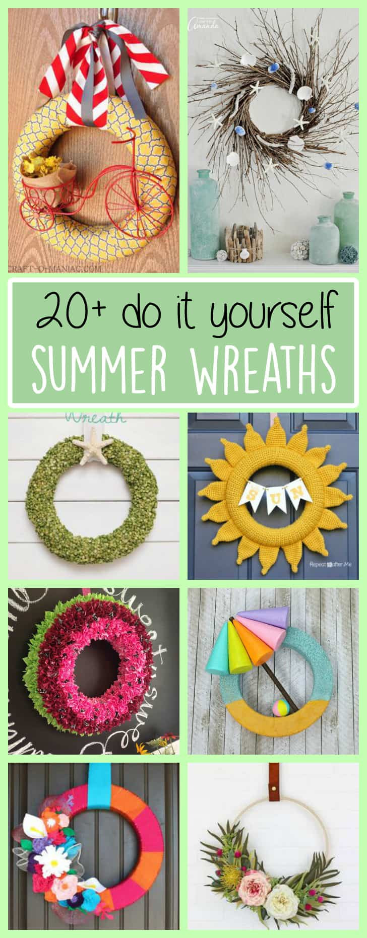 Summer Craft Ideas Adults
 DIY Summer Wreaths 20 beautiful statement wreaths for