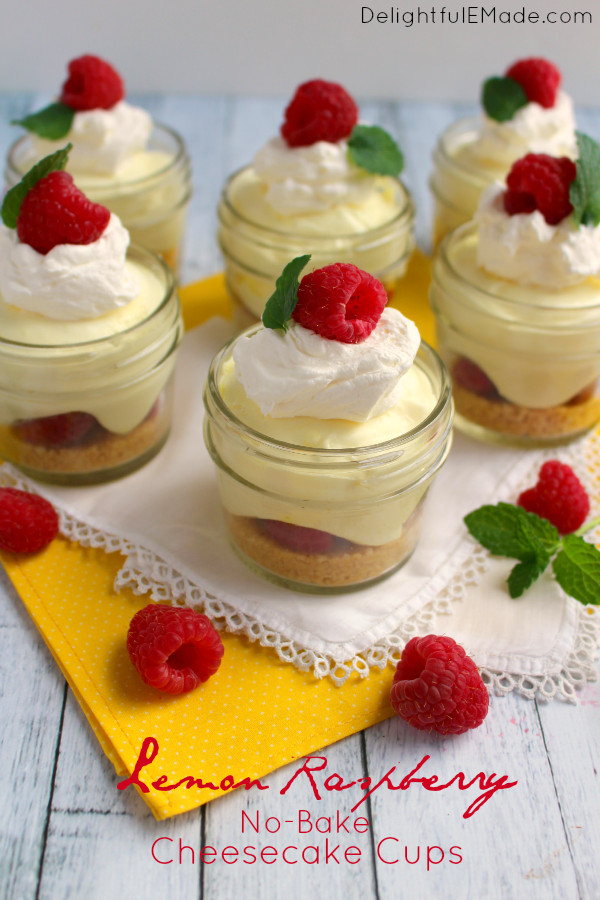 Summer Lemon Desserts
 Lemon Raspberry No Bake Cheesecake Cups Delightful E Made