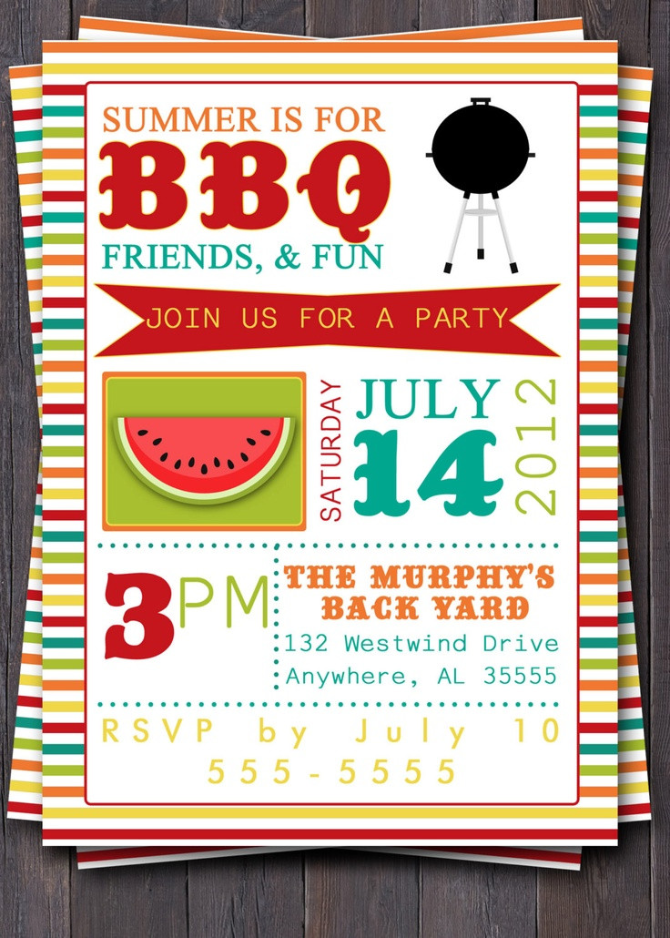 Summer Party Invitation Wording Ideas
 27 best Summer Invitations images on Pinterest