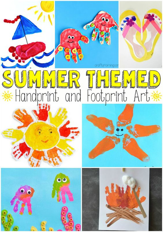 Summer Preschool Art Projects
 Summer Themed Handprint and Footprint Art