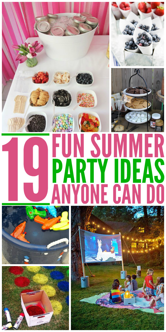 Summer Time Party Ideas
 19 Summer Party Ideas Anyone Can Do