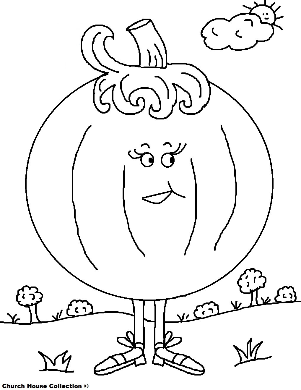 Sunday School Coloring Pages Kids
 Church House Collection Blog Free Printable Pumpkin