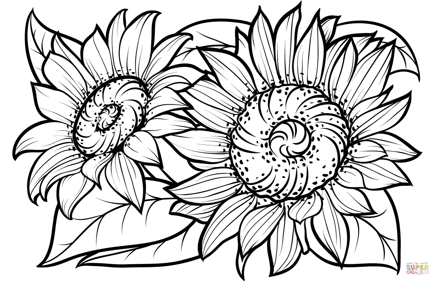 Sunflower Coloring Pages Printable
 Sunflowers coloring page