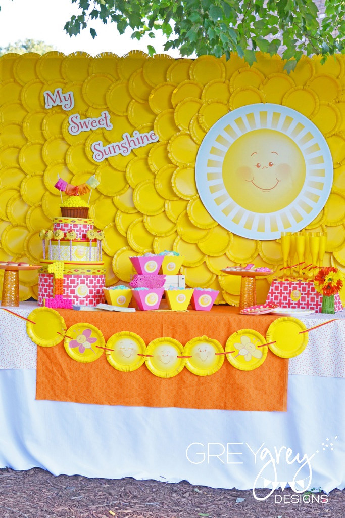 Sunshine Birthday Party
 GreyGrey Designs My Parties My Sweet Sunshine 1st