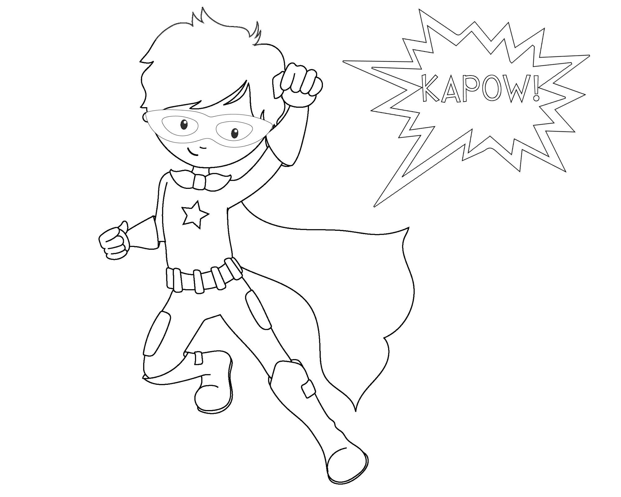 Superhero Coloring Pages For Toddlers
 Free Printable Superhero Coloring Sheets for Kids