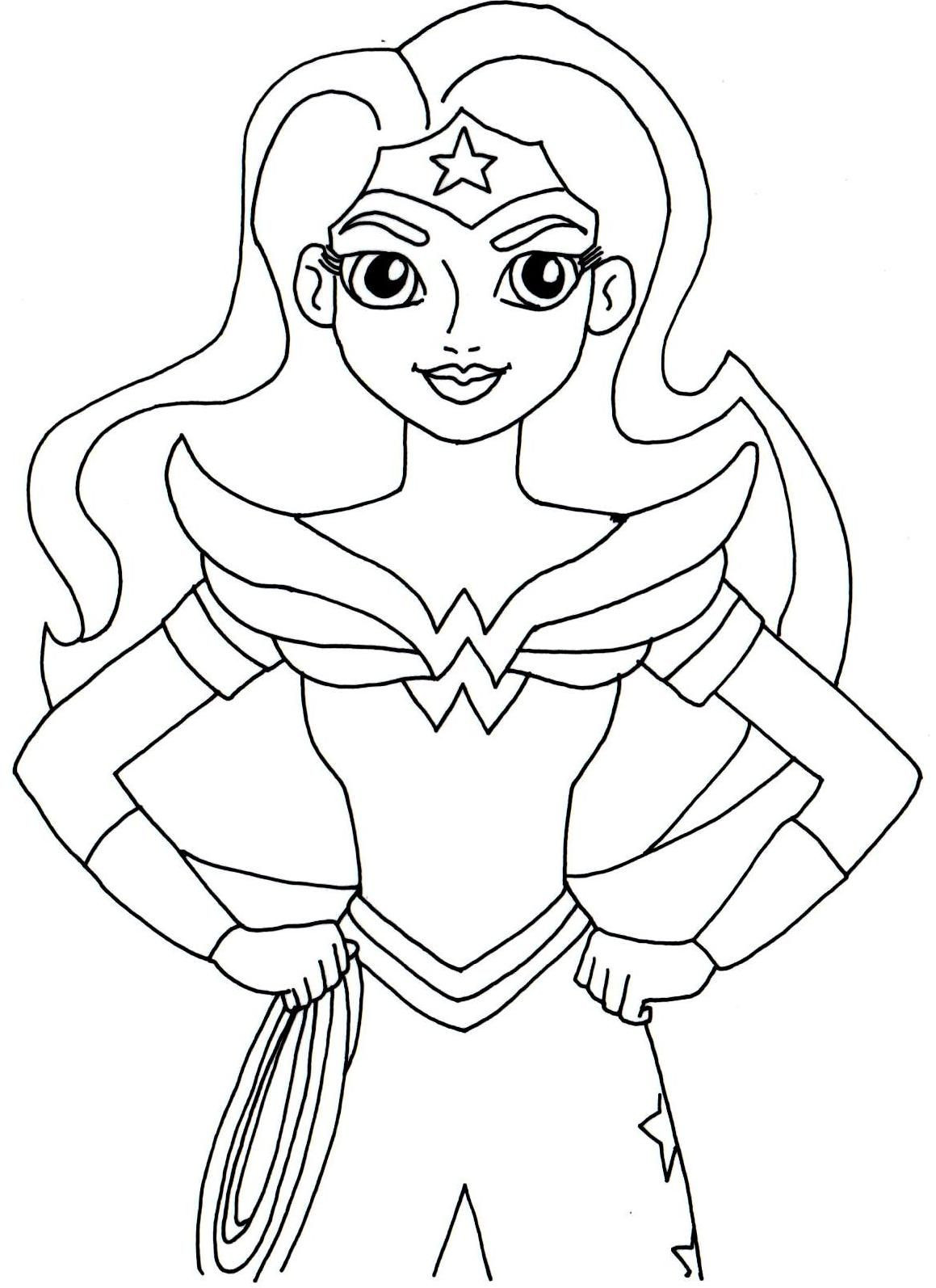 Superhero Coloring Pages For Toddlers
 Free printable super hero high coloring page for Wonder