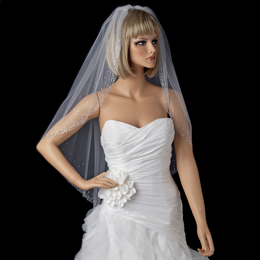 Swarovski Crystal Wedding Veil
 Dazzling Swarovski Crystal Wedding Veil Elegant Bridal