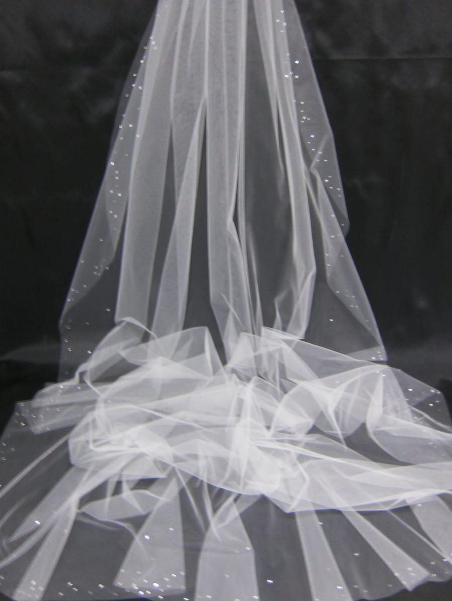Swarovski Crystal Wedding Veil
 Bridal Veil Swarovski Crystal Rhinestone Edged Sheer 128