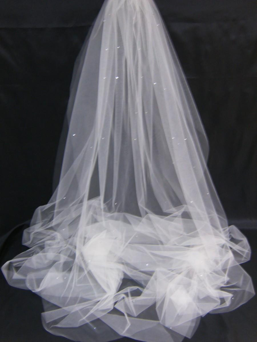 Swarovski Crystal Wedding Veil
 Bridal Veil Swarovski Crystal Rhinestone Sheer 65 Inch