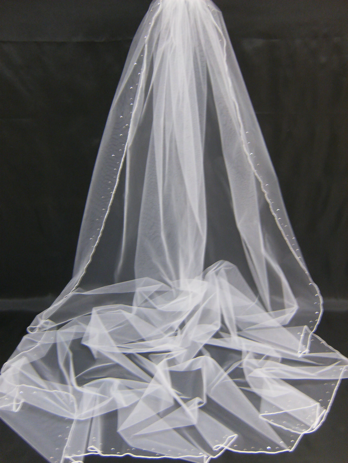 Swarovski Crystal Wedding Veil
 Wedding Veil Swarovski Crystal Rhinestone Silk Pencil Edge