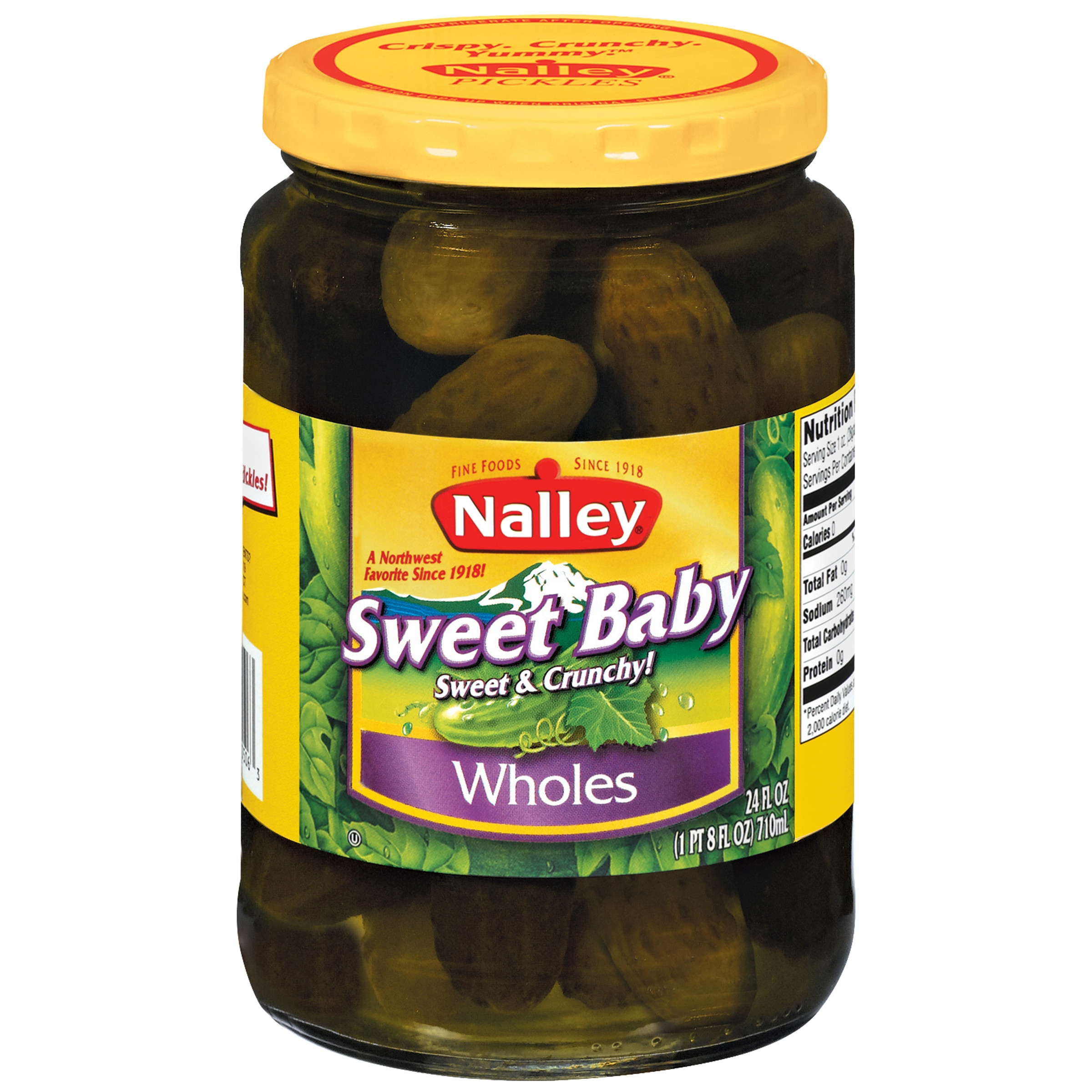 Sweet Baby Pickles
 Nalley Sweet Baby Wholes Pickles 24 fl oz Jar