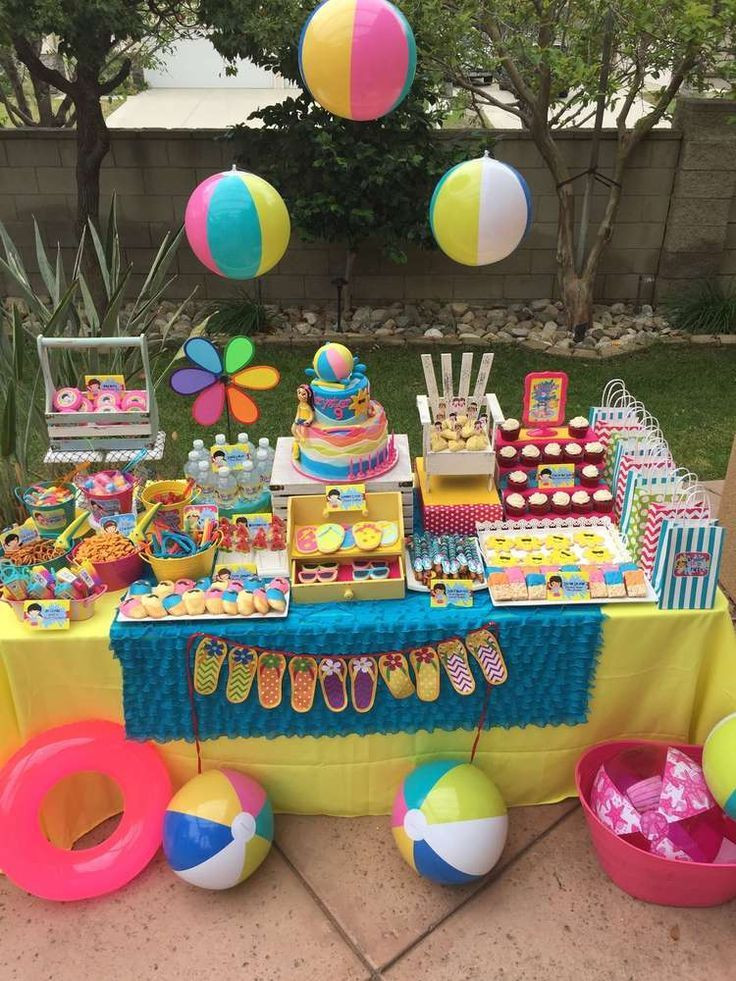 Swimming Birthday Party Ideas
 Swimming Pool Summer Party Summer Party Ideas in 2019