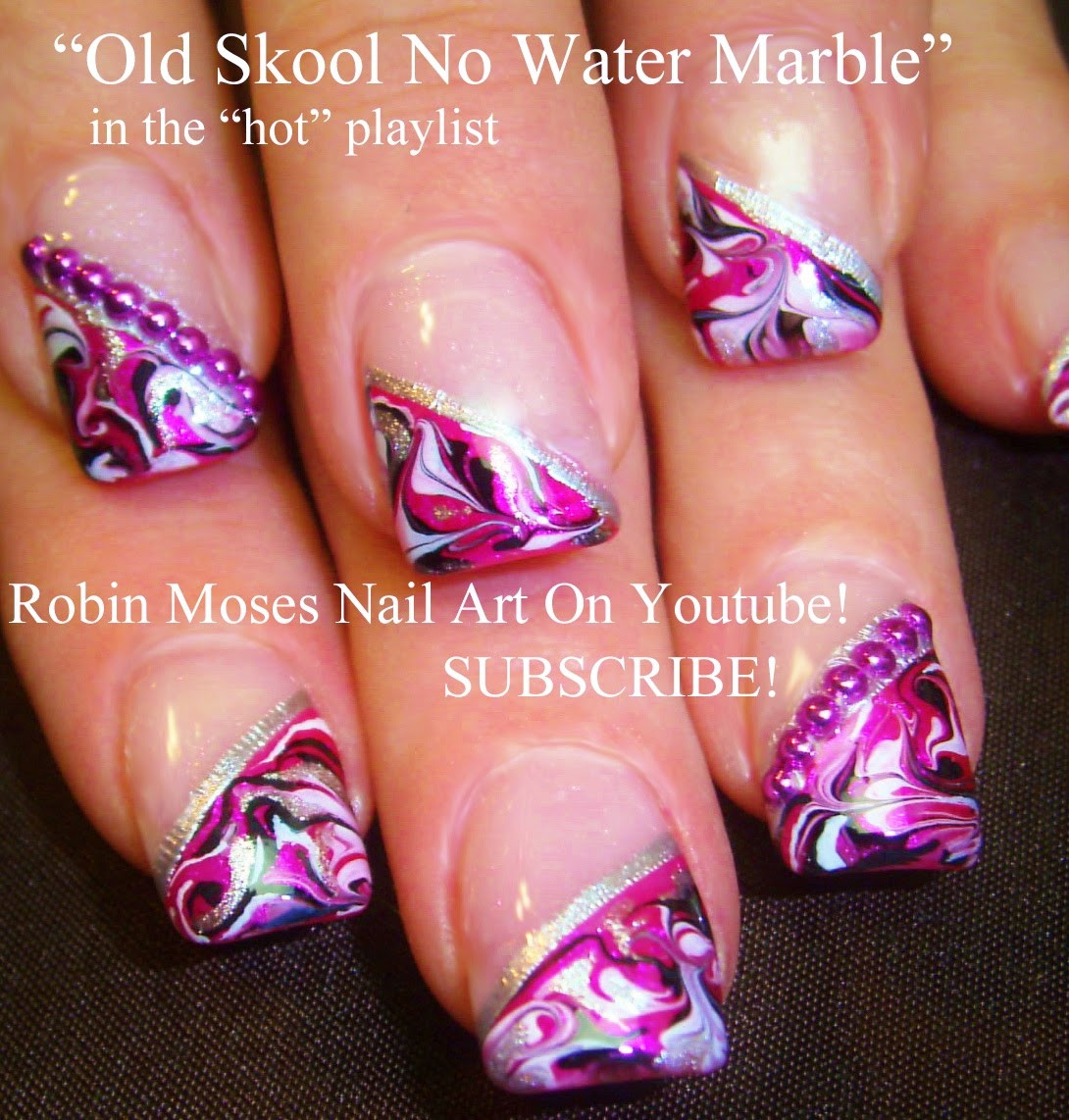 Swirl Nail Art Without Water
 Robin Moses Nail Art "no water marble" "nail art" "no