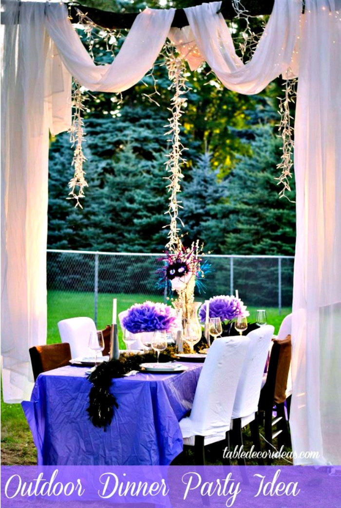 Table Decoration Ideas For Dinner Party
 Elegant Outside Table Decor Idea Dinner Party