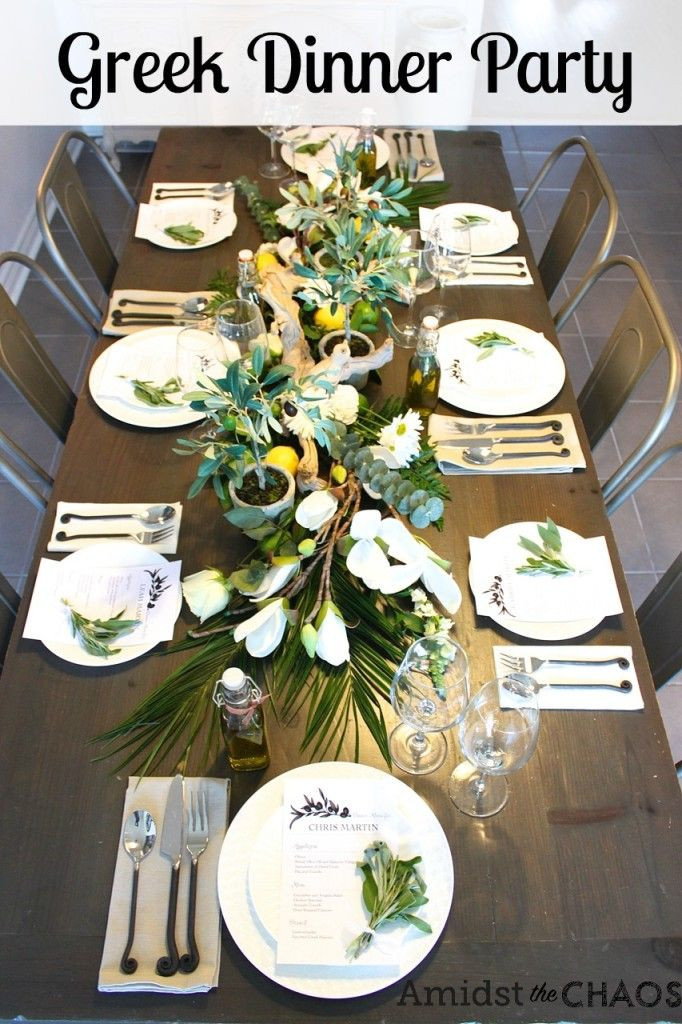 Table Decoration Ideas For Dinner Party
 Greek Inspired Dinner Party Part 1