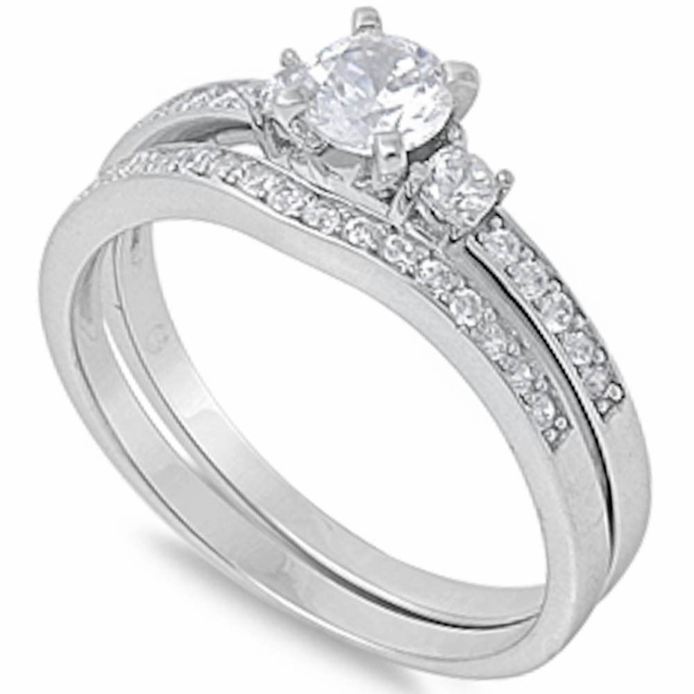 Target Wedding Rings
 ROUND CZ ENGAGEMENT SET 925 Sterling Silver Ring SIZES 5
