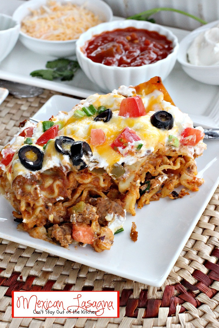 Taste Of Home Mexican Lasagna
 Mexican Lasagna Can t Stay Out of the Kitchen