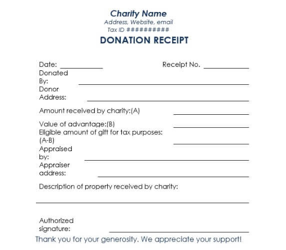 Tax Deductible Gifts To Child
 16 Donation Receipt Template Samples