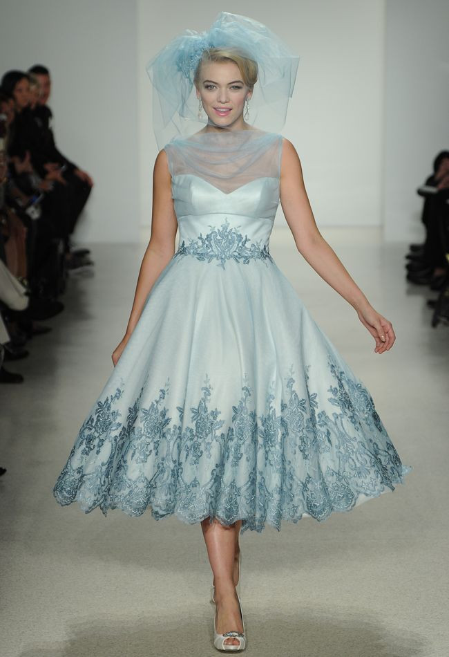Tea Length Wedding Dresses
 21 Ideas for a Beautiful Aquamarine Wedding Chic Vintage