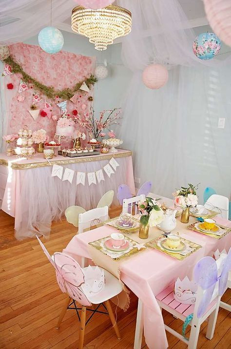 Tea Party Ideas For Girls
 Pretty pastel kid s tea party birthday Ideas for an