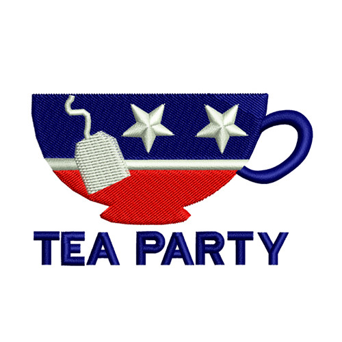 Tea Party Ideas Political
 Tea Party Political Embroidery Design