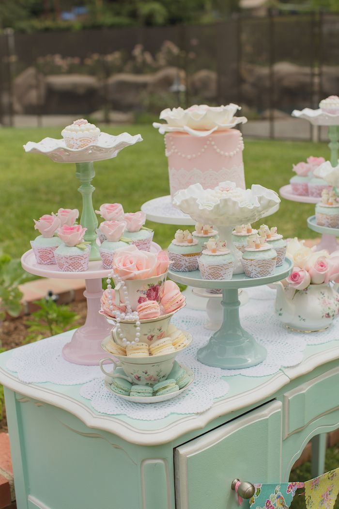 Tea Party Themed Baby Shower Ideas
 Pink Vintage Tea Party
