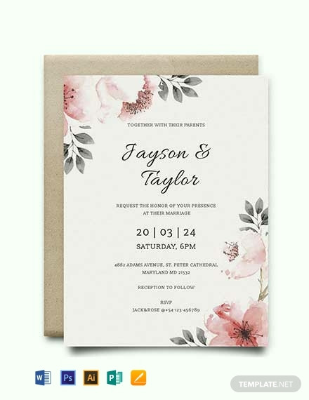 Template For Wedding Invitations
 FREE Vintage Wedding Invitation Template Word