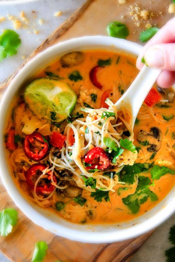 Thai Chicken Noodle Soup Recipes
 easy ONE POT Thai Chicken Noodle Soup Video