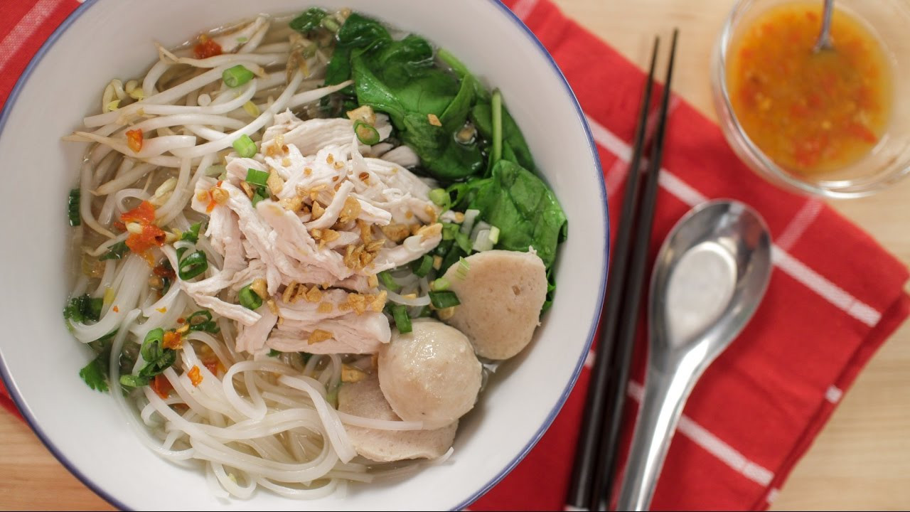 Thai Chicken Noodle Soup Recipes
 Thai Chicken Noodle Soup Recipe ก๋วยเตี๋ยวไก่ฉีก Hot