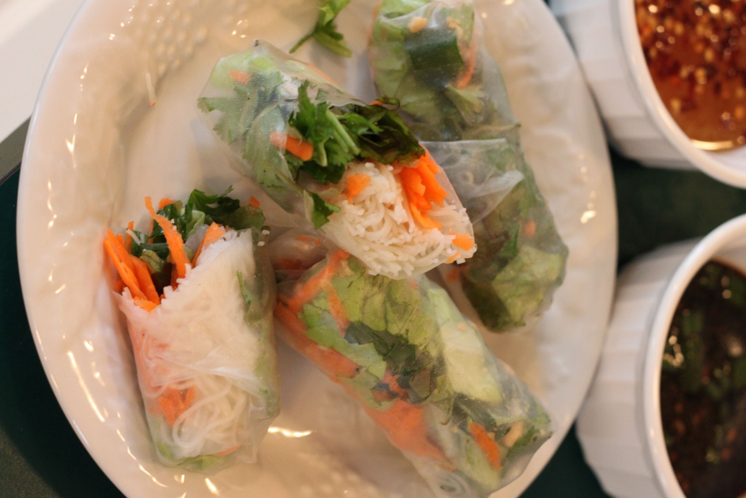 Thai Fresh Spring Rolls Recipes
 Fresh spring rolls with Thai dipping sauce