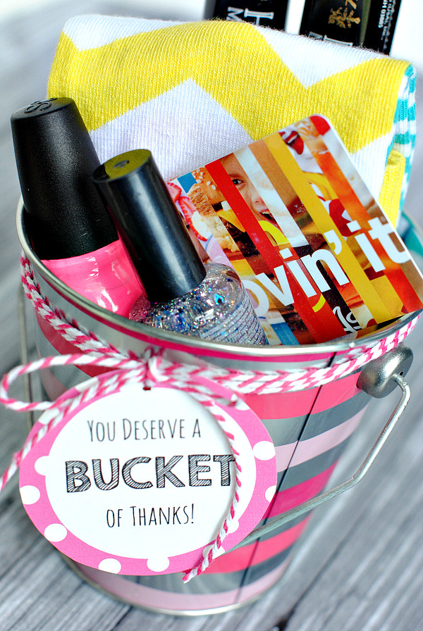 Thank U Gift Ideas
 Thank You Gift Ideas Bucket of Thanks Crazy Little Projects