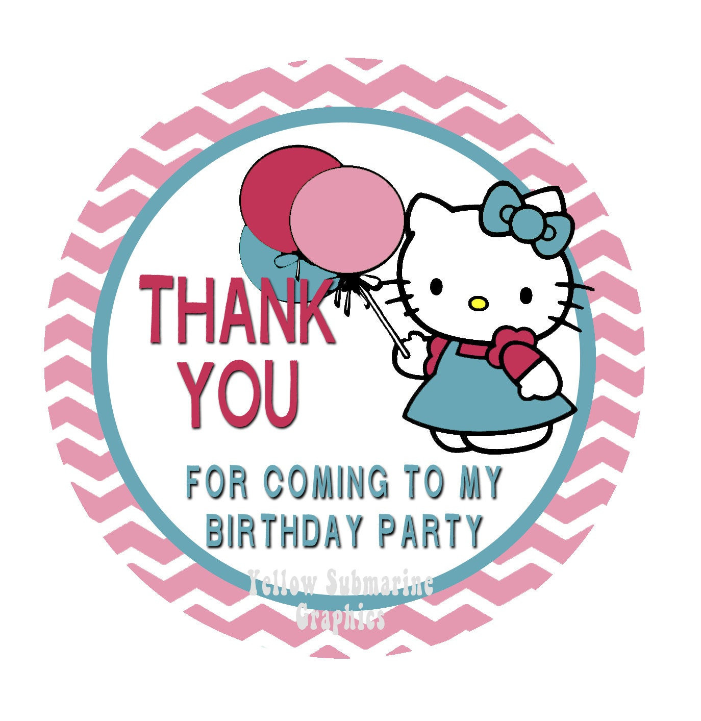 Thank You For Coming To My Birthday Party Kids
 Items similar to DIGITAL Thank You for ing to My