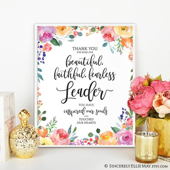 Thank You Leadership Quotes
 Leadership Quotes Printable Gifts Beautiful Faithful